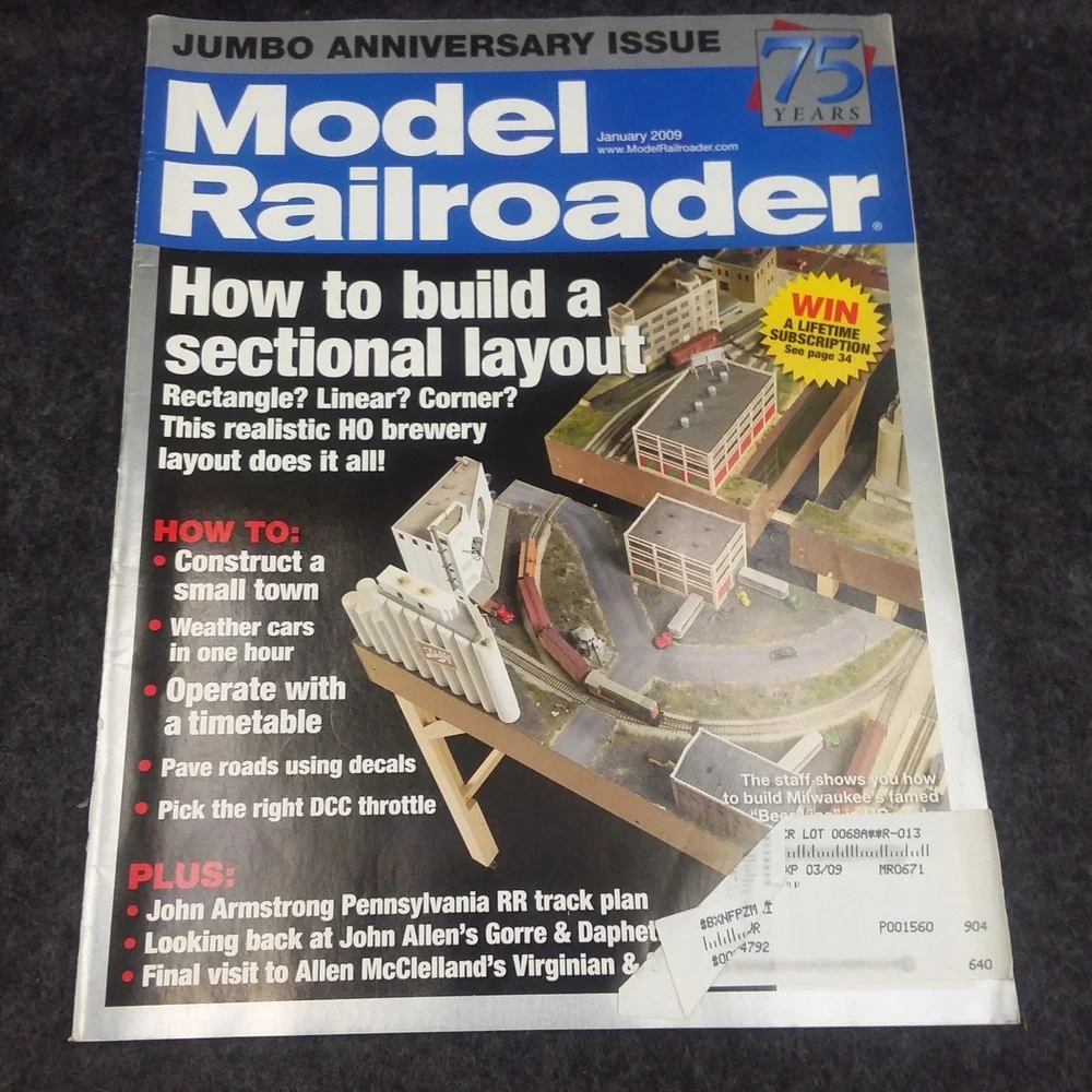 Lot of 5 Issues Model Railroader Magazine‎ 2009 How To Build Layout Operate